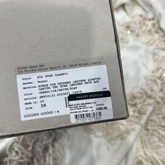 Golden Goose Mid Star Drummed Leather 38 NEW - Picture 15 of 15